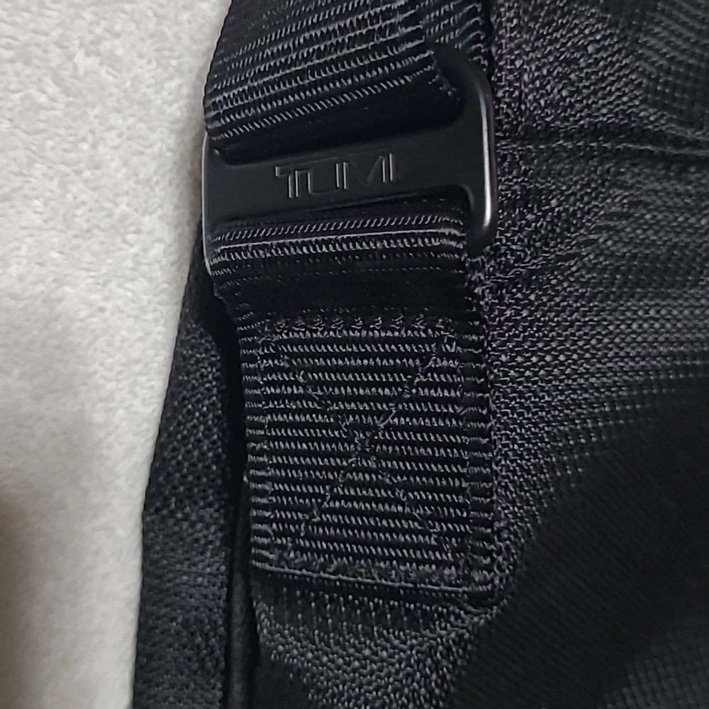 TUMI Alpha Flap Body Bag Black In Canvas Material